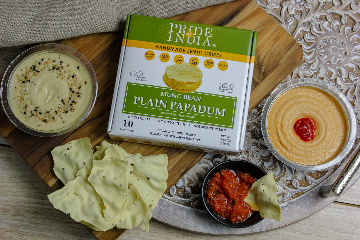 Plain Mung Bean Sada Papadum Lentil Crisp